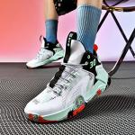 White Red High Top Basketball Sneakers