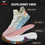 ASHION Men's Ice Blue Basketball Sneakers - 8.5