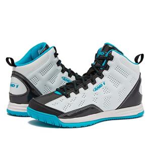 AND1 Showout Boys Basketball Sneakers - White/Black/Aqua Blue