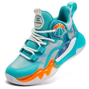 HOBIBEAR Kids Non-Slip Basketball Sneakers - Green