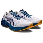 ASICS Men's NOVABLAST 3 Running Shoes - White/Ocean
