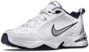 Nike Men's Air Monarch IV Running Shoes - White/Silver/Navy