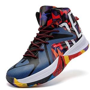 ASHION Kids Basketball Shoes Boys Girls High Top Sneakers Non Slip Running Shoes for Little Kid Size 13