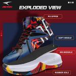 Kids High Top Basketball Sneakers - Breathable & Cushioned