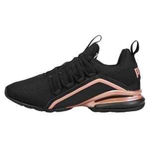 PUMA Women's Axelion Running Shoe, Black-Rose Gold
