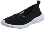PUMA Women’s Adelina Black Silver Sneakers Size 6