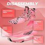 ASHION Mens Basketball Shoes Air High Top Sports Shoes for Men Basketball Sneakers Anti Slip Running Shoes Pink 8