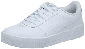 PUMA Women's Carina Sneakers, White and Silver