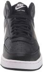 Nike Women's Court Vision Mid Sneaker, Black/White, 6.5 Regular US