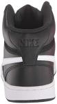Nike Women's Court Vision Mid Sneaker, Black/White, 6.5 Regular US