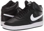 Nike Women's Court Vision Mid Sneaker, Black/White, 6.5 Regular US