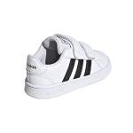 adidas Lite Racer Kids' Sneaker, White/Black