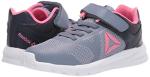 Reebok Baby-Girl's Rush Runner Alternate Closure Running Shoe, Indigo/Navy/Pink, 3 M US Infant