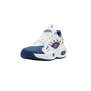 Reebok Solution Mid Basketball Shoe in White/Red
