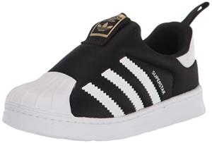 adidas Originals Kids Superstar 360 Sneaker, Core Black/White/Gold Metallic, 7 US Unisex Toddler