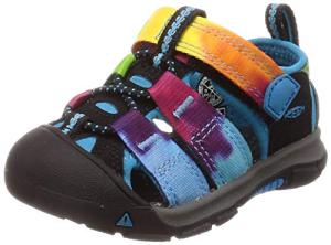 KEEN Unisex-Child Newport H2 Closed Toe Water Sandals, Rainbow Tie Dye, 7 Toddler US