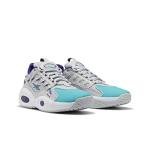 Reebok Solution Mid Basketball Shoe - Light Grey/Purple