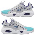Reebok Solution Mid Basketball Shoe - Light Grey/Purple
