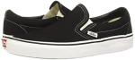 Vans Classic Slip-On Sneakers, Black/White, Size 10.5