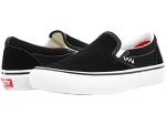 Vans Men's Black/White Slip-On Skate Sneakers, Size 10