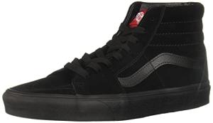 Vans SK8 Hi Black/Black/White Canvas Mens US 7.5