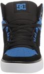 DC Men's Pure High Top Skate Shoes, Black/Blue