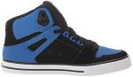 DC Men's Pure High Top Skate Shoes, Black/Blue