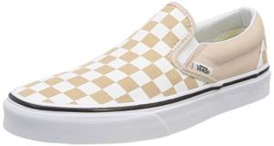 Vans Classic Slip-On Trainers in Beige Checkerboard
