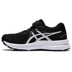 ASICS Kids Contend 7 Sneakers, Black/White, Size 13