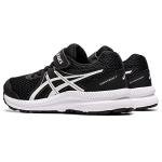 ASICS Kids Contend 7 Sneakers, Black/White, Size 13