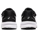 ASICS Kids Contend 7 Sneakers, Black/White, Size 13