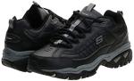 Skechers Men's Energy Afterburn Shoes Lace-Up Sneaker, Black, 15