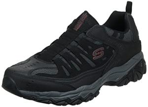 Skechers Afterburn Men’s Slipper, Black/Dark Grey