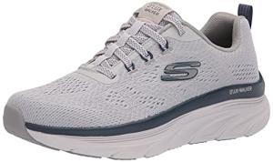 Skechers Men's D'Lux Walker Commuter Loafer, Gray/Navy, 9.5