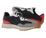 New Balance 327 Men's Runner Sneakers - Black/Grey/Red