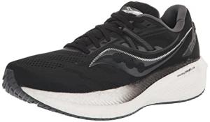 Saucony Triumph 20 Men's Running Shoes, Black/White