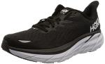 HOKA Clifton 8 Women's Sneakers, Size 8.5, Black/White