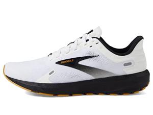 Brooks Launch 9 Men's Running Shoes, White/Black/Brown