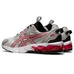 ASICS Men's Gel-Quantum 90 Sneakers, Glacier Grey/Red