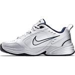 Nike Men's Air Monarch IV Running Shoes - White/Silver/Navy
