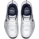Nike Men's Air Monarch IV Running Shoes - White/Silver/Navy