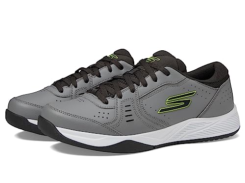Skechers Men's Viper Court Pickleball Sneakers - Grey/Lime