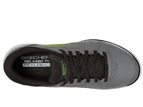 Skechers Men's Viper Court Pickleball Sneakers - Grey/Lime