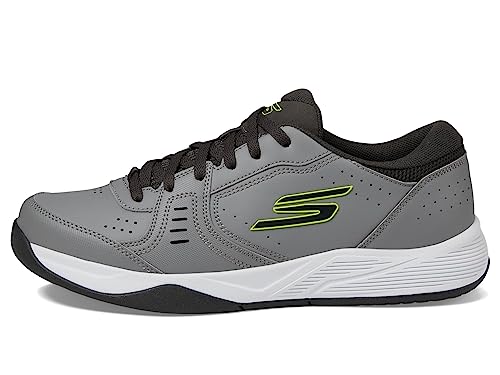 Skechers Men's Viper Court Pickleball Sneakers - Grey/Lime