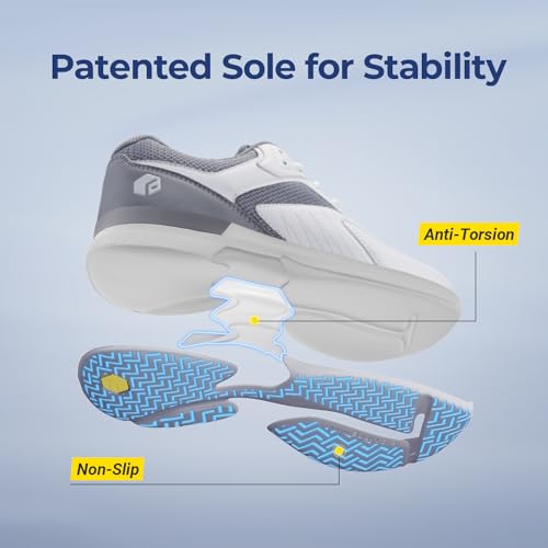FitVille Men's Wide Arch Support Pickleball Sneakers
