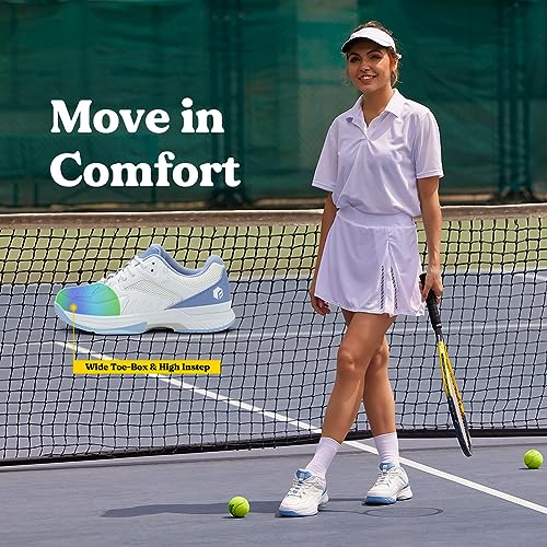 FitVille Women's Wide Arch Support Pickleball Shoes