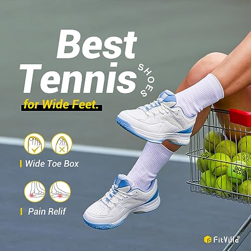 FitVille Women's Wide Arch Support Pickleball Shoes