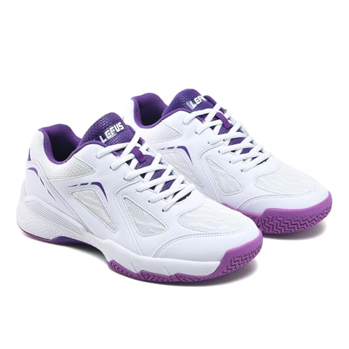 LEFUS Women's Non-Slip Pickleball Sneakers - Purple
