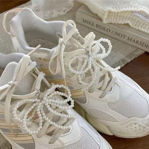 Pearl Bow Shoe Charms for Sneakers - White