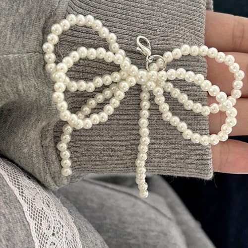 Pearl Bow Shoe Charms for Sneakers - White
